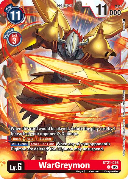 WarGreymon [BT21-026] [World Convergence] | Shuffle n Cut Hobbies & Games
