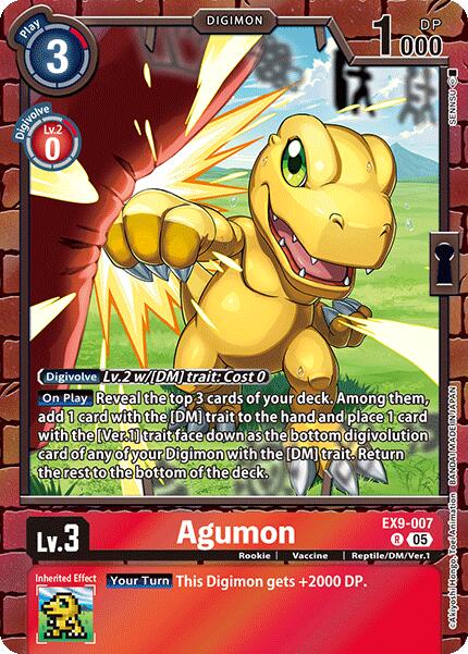 Agumon [EX9-007] [Versus Monsters] | Shuffle n Cut Hobbies & Games