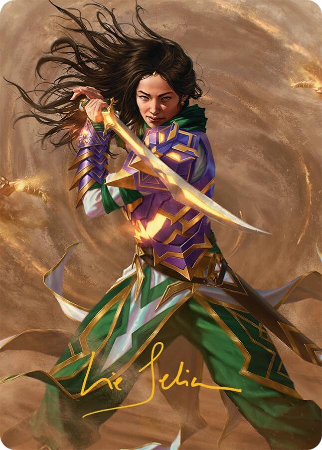 Descendant of Storms Art Card (2/54) (Gold-Stamped Signature) [Tarkir: Dragonstorm Art Series] | Shuffle n Cut Hobbies & Games