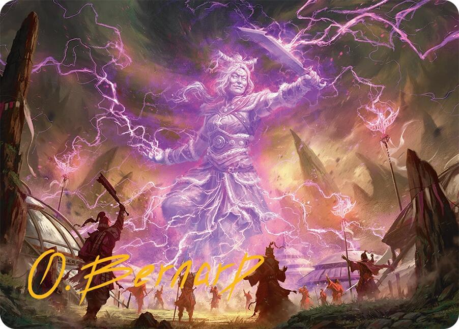Smile at Death Art Card (4/54) (Gold-Stamped Signature) [Tarkir: Dragonstorm Art Series] | Shuffle n Cut Hobbies & Games