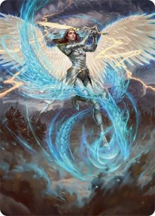 Elspeth, Storm Slayer Art Card (49/54) [Tarkir: Dragonstorm Art Series] | Shuffle n Cut Hobbies & Games