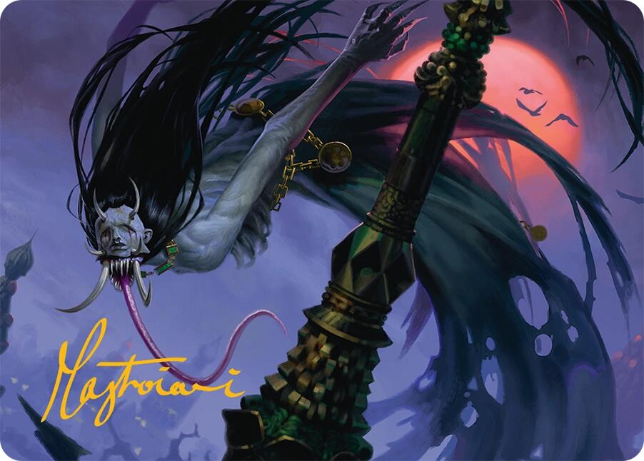 Qarsi Revenant Art Card (12/54) (Gold-Stamped Signature) [Tarkir: Dragonstorm Art Series] | Shuffle n Cut Hobbies & Games