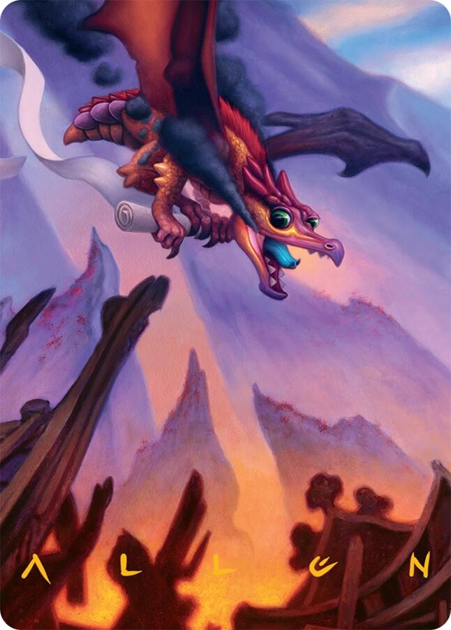 Scavenger Regent Art Card (45/54) (Gold-Stamped Signature) [Tarkir: Dragonstorm Art Series] | Shuffle n Cut Hobbies & Games