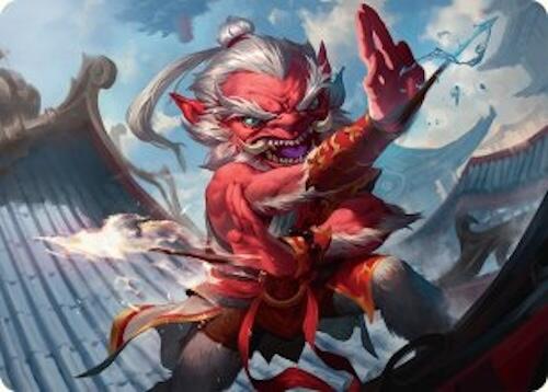 Devoted Duelist Art Card (15/54) [Tarkir: Dragonstorm Art Series] | Shuffle n Cut Hobbies & Games
