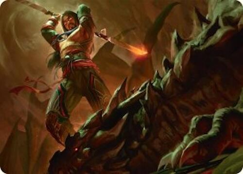Sarkhan's Resolve Art Card (18/54) [Tarkir: Dragonstorm Art Series] | Shuffle n Cut Hobbies & Games