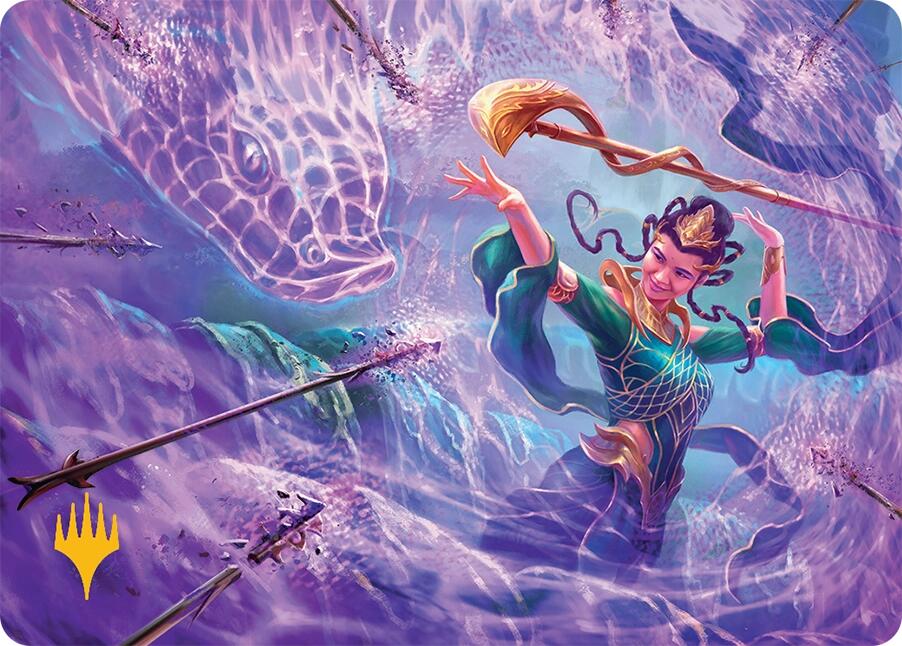 Snakeskin Veil Art Card (19/54) (Gold-Stamped Signature) [Tarkir: Dragonstorm Art Series] | Shuffle n Cut Hobbies & Games