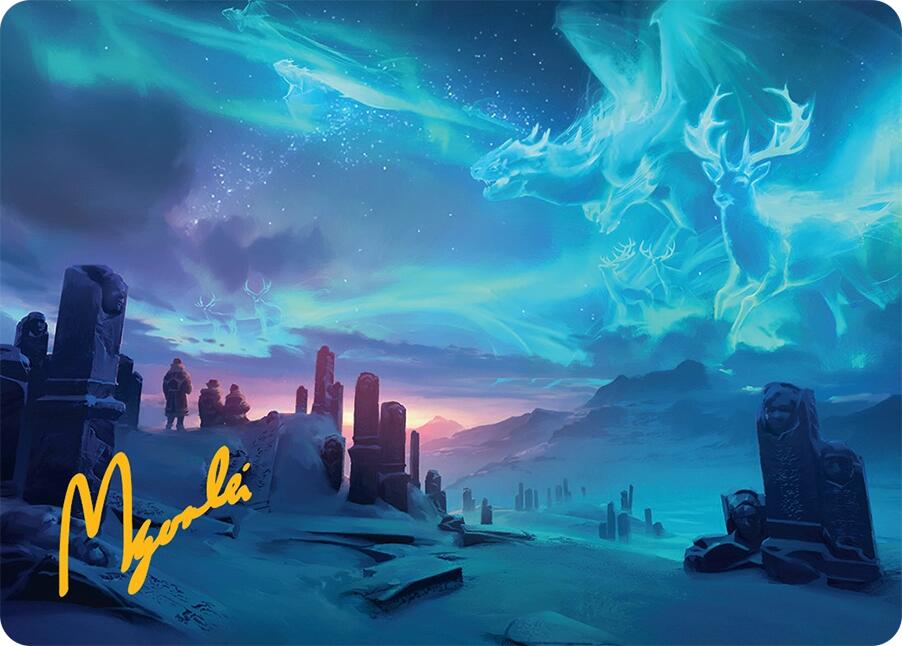 Auroral Procession Art Card (20/54) (Gold-Stamped Signature) [Tarkir: Dragonstorm Art Series] | Shuffle n Cut Hobbies & Games
