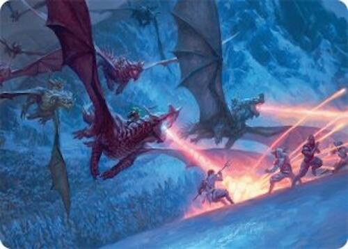 Dragonback Assault Art Card (22/54) [Tarkir: Dragonstorm Art Series] | Shuffle n Cut Hobbies & Games