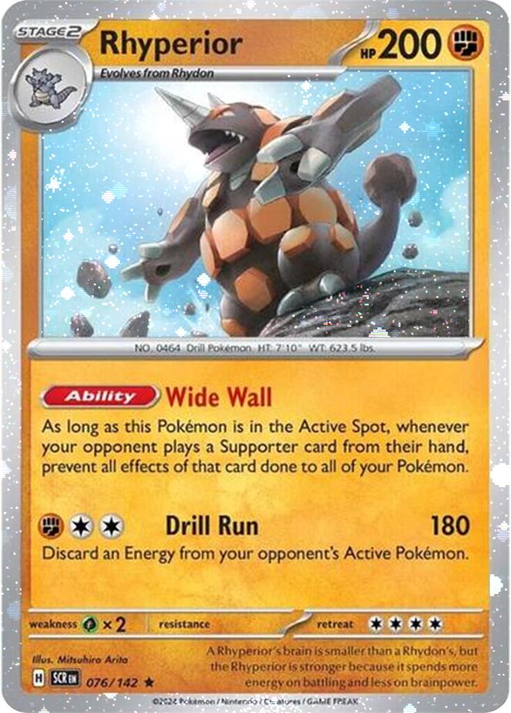 Rhyperior (076/142) (Cosmos Holo) [Scarlet & Violet: Stellar Crown] | Shuffle n Cut Hobbies & Games