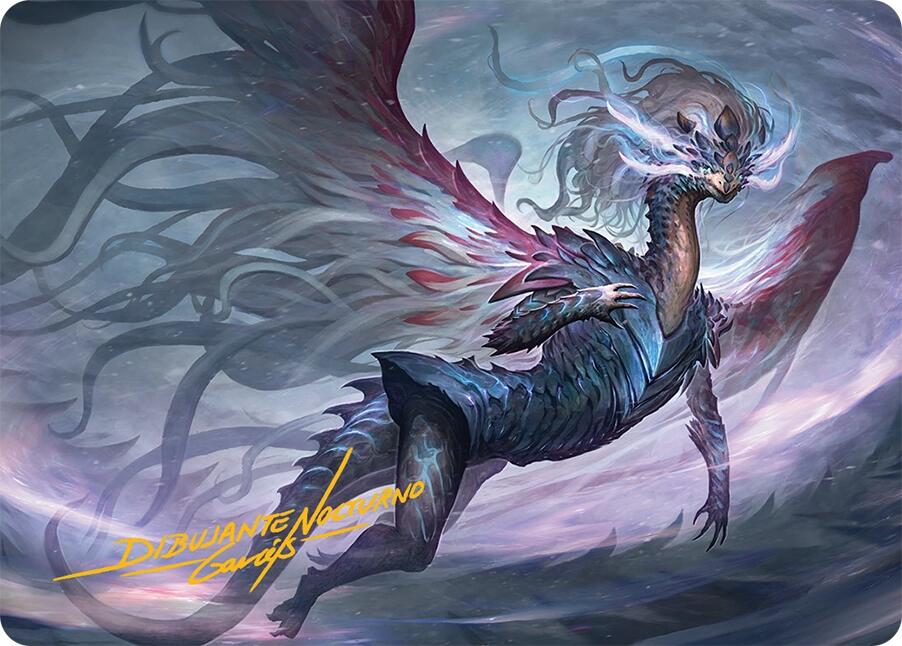 Shiko, Paragon of the Way Art Card (37/54) (Gold-Stamped Signature) [Tarkir: Dragonstorm Art Series] | Shuffle n Cut Hobbies & Games