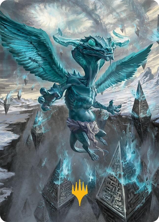 Ugin, Eye of the Storms Art Card (47/54) (Gold-Stamped Signature) [Tarkir: Dragonstorm Art Series] | Shuffle n Cut Hobbies & Games