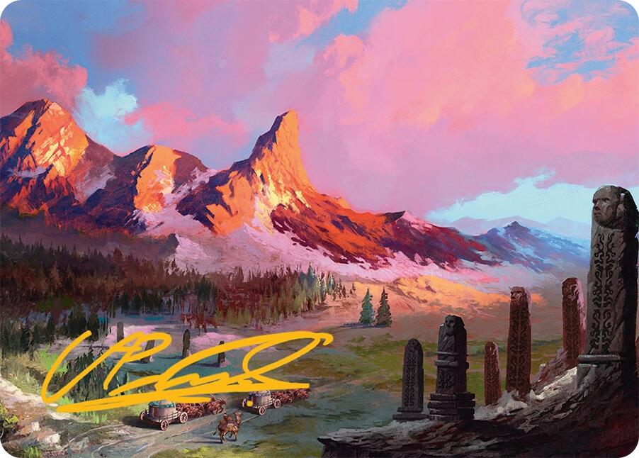 Rugged Highlands Art Card (29/54) (Gold-Stamped Signature) [Tarkir: Dragonstorm Art Series] | Shuffle n Cut Hobbies & Games