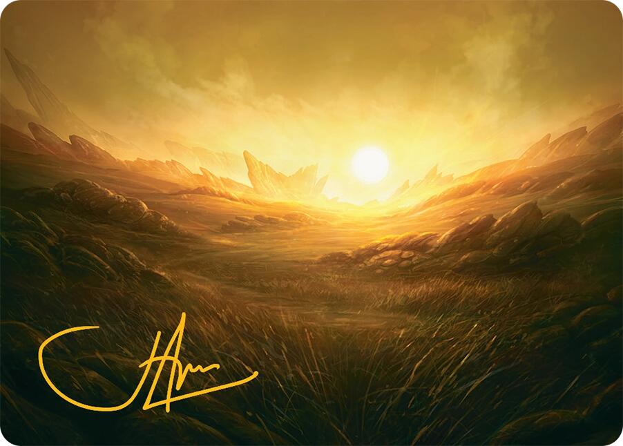 Plains Art Card (31/54) (Gold-Stamped Signature) [Tarkir: Dragonstorm Art Series] | Shuffle n Cut Hobbies & Games