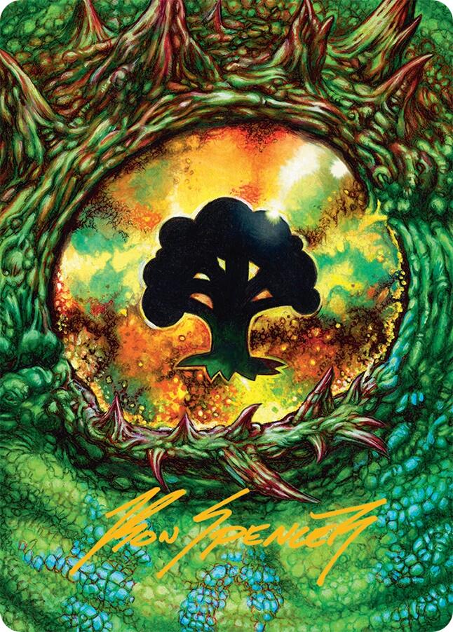 Forest Art Card (32/54) (Gold-Stamped Signature) [Tarkir: Dragonstorm Art Series] | Shuffle n Cut Hobbies & Games