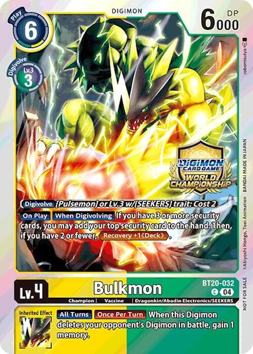 Bulkmon [BT20-032] (Regionals 25-26 Champion Card Set Season 1) [Release Special Booster Ver.2.5 Promos] | Shuffle n Cut Hobbies & Games
