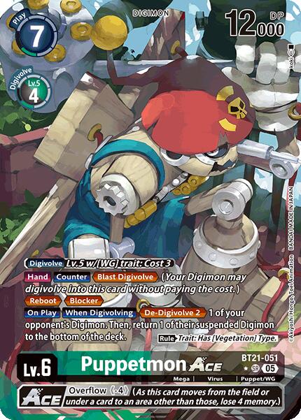 Puppetmon ACE [BT21-051] (Alternate Art) [World Convergence] | Shuffle n Cut Hobbies & Games