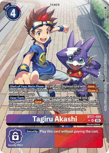 Tagiru Akashi [BT21-088] (Alternate Art) [World Convergence] | Shuffle n Cut Hobbies & Games