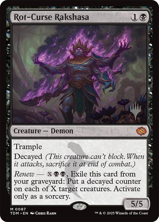 Rot-Curse Rakshasa [Tarkir: Dragonstorm Promos] | Shuffle n Cut Hobbies & Games