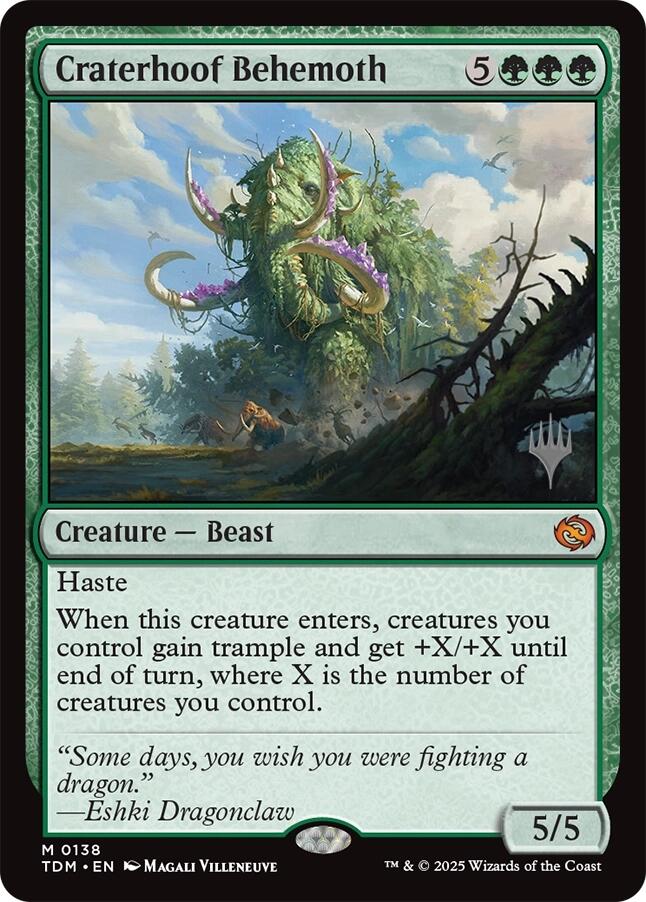 Craterhoof Behemoth [Tarkir: Dragonstorm Promos] | Shuffle n Cut Hobbies & Games