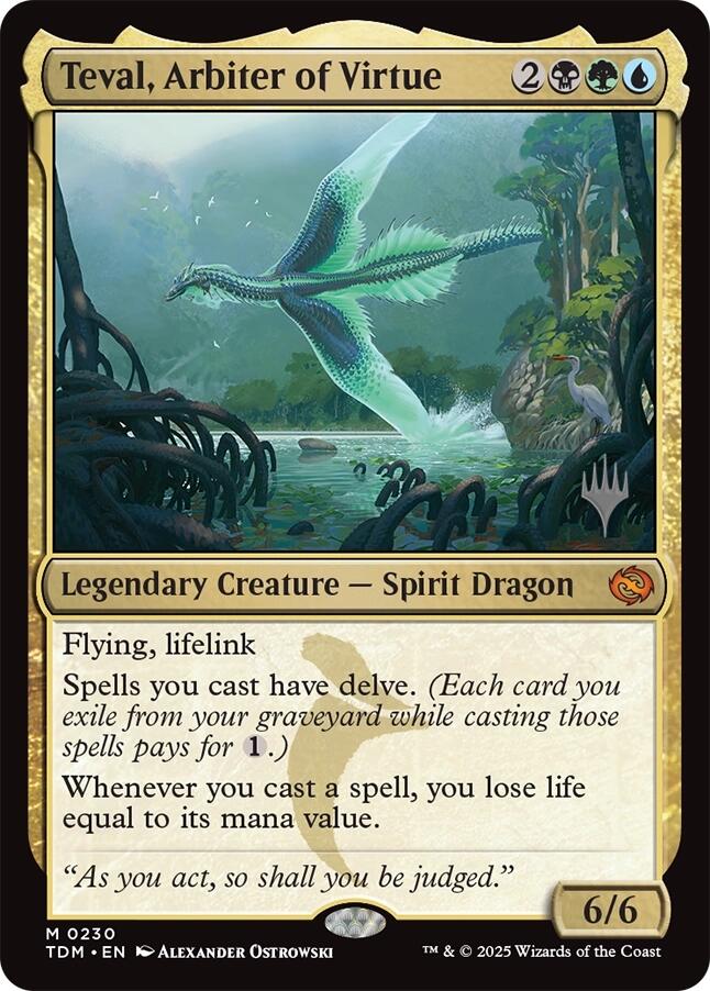 Teval, Arbiter of Virtue [Tarkir: Dragonstorm Promos] | Shuffle n Cut Hobbies & Games