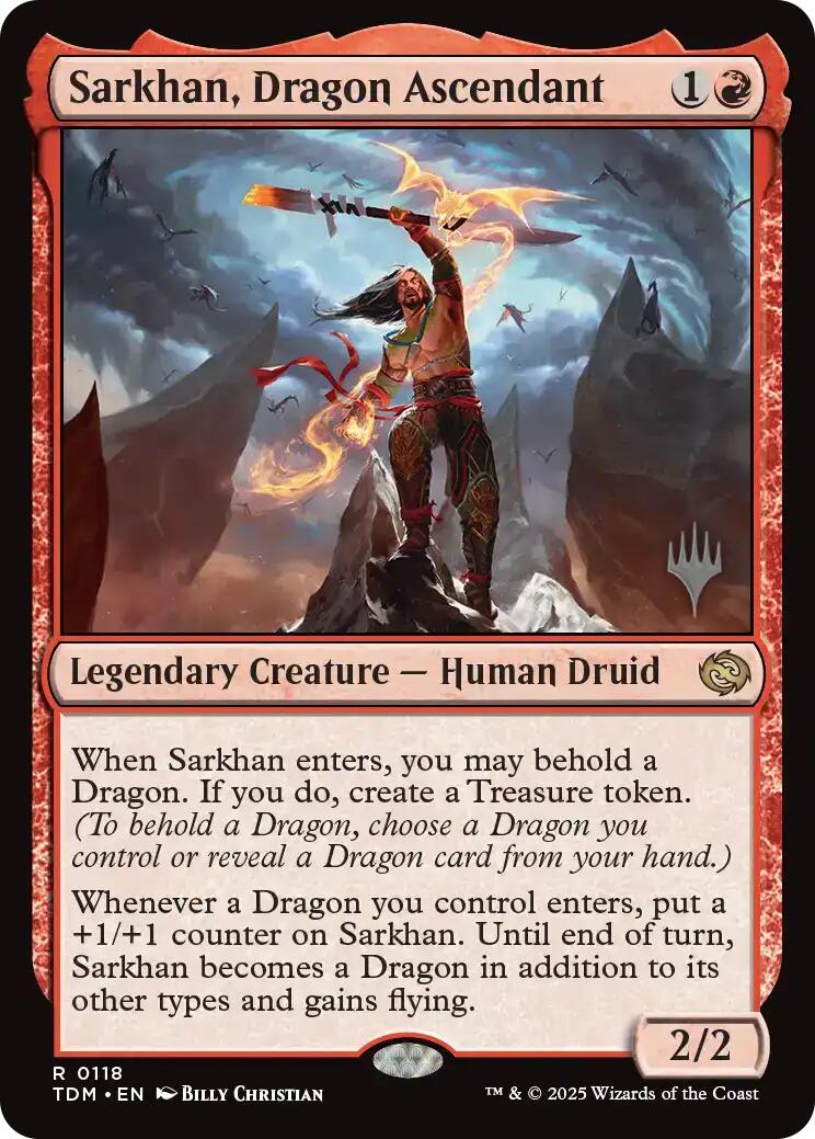 Sarkhan, Dragon Ascendant [Tarkir: Dragonstorm Promos] | Shuffle n Cut Hobbies & Games