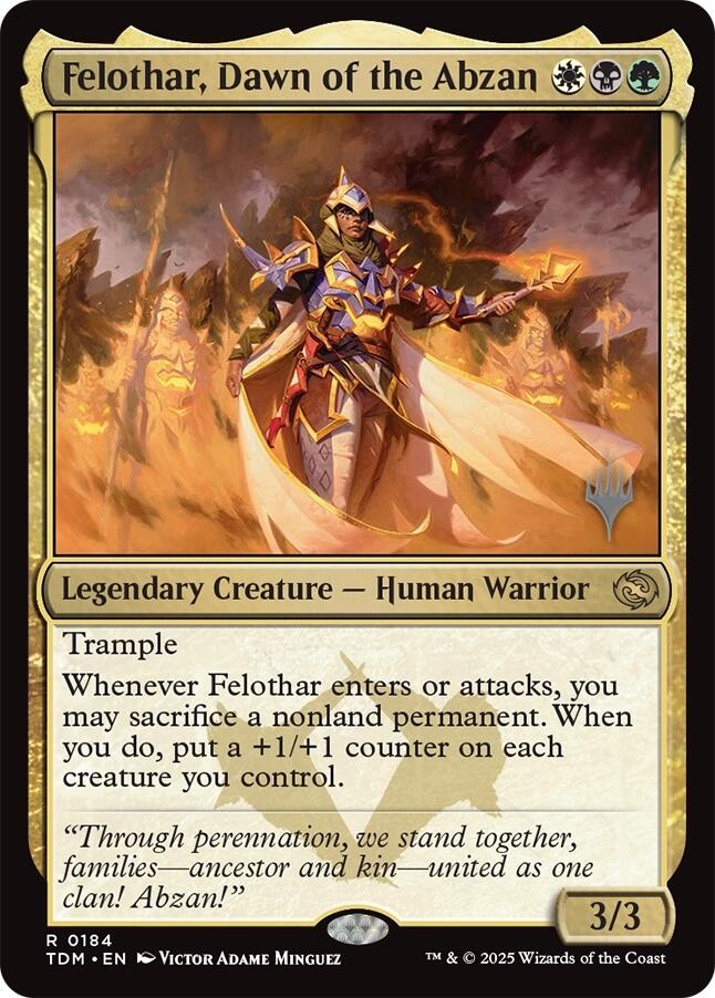 Felothar, Dawn of the Abzan [Tarkir: Dragonstorm Promos] | Shuffle n Cut Hobbies & Games