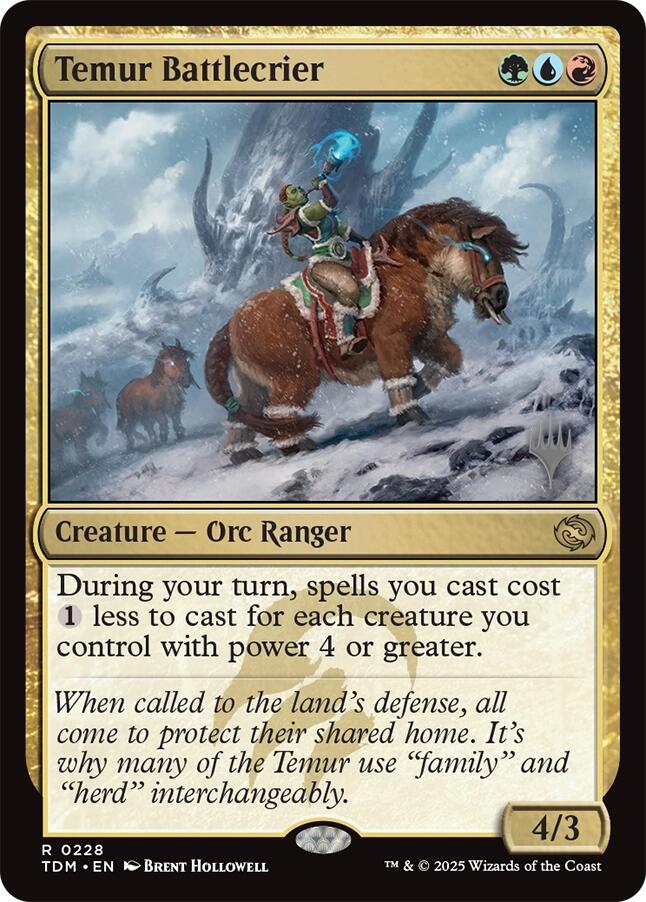 Temur Battlecrier [Tarkir: Dragonstorm Promos] | Shuffle n Cut Hobbies & Games