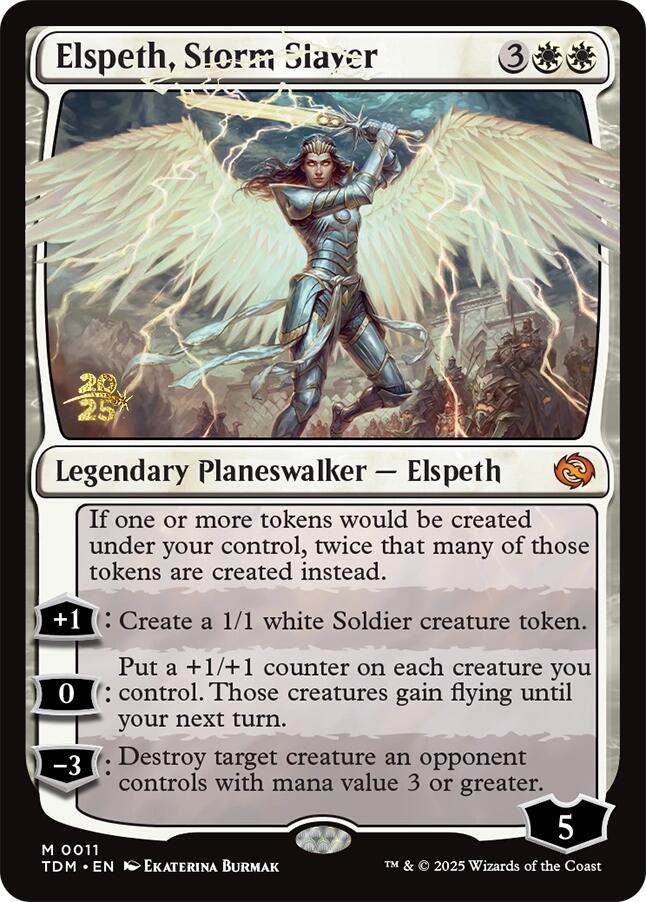 Elspeth, Storm Slayer [Tarkir: Dragonstorm Prerelease Promos] | Shuffle n Cut Hobbies & Games