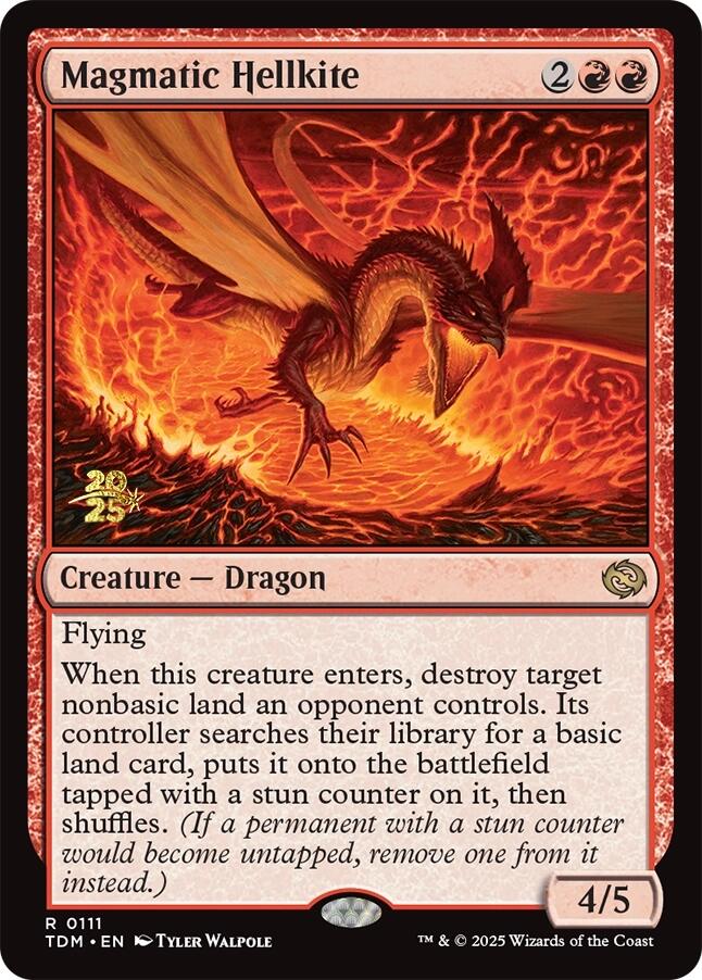 Magmatic Hellkite [Tarkir: Dragonstorm Prerelease Promos] | Shuffle n Cut Hobbies & Games
