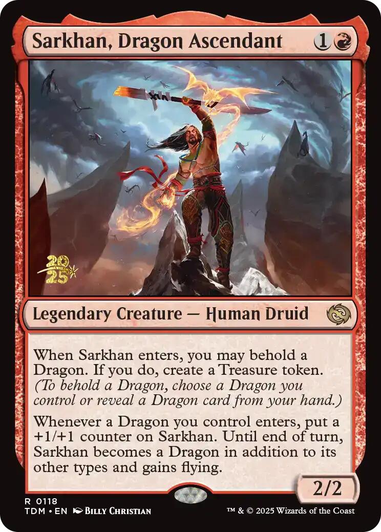 Sarkhan, Dragon Ascendant [Tarkir: Dragonstorm Prerelease Promos] | Shuffle n Cut Hobbies & Games