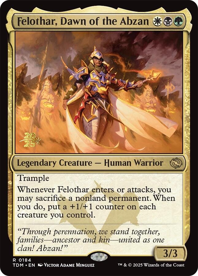 Felothar, Dawn of the Abzan [Tarkir: Dragonstorm Prerelease Promos] | Shuffle n Cut Hobbies & Games