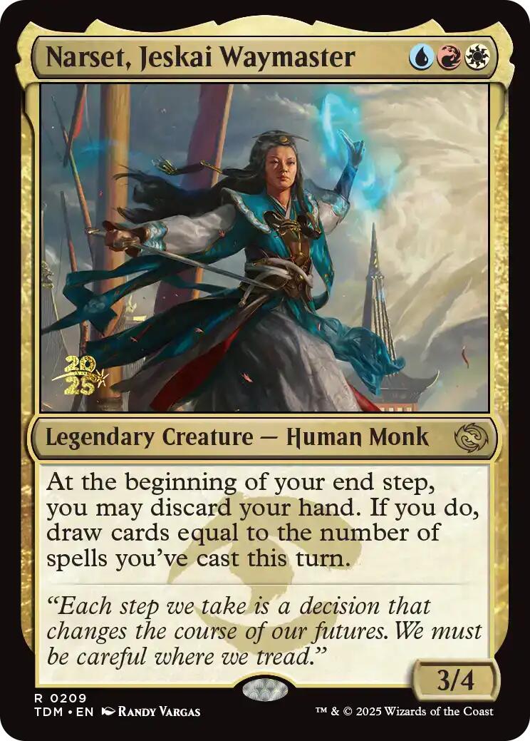 Narset, Jeskai Waymaster [Tarkir: Dragonstorm Prerelease Cards] | Shuffle n Cut Hobbies & Games