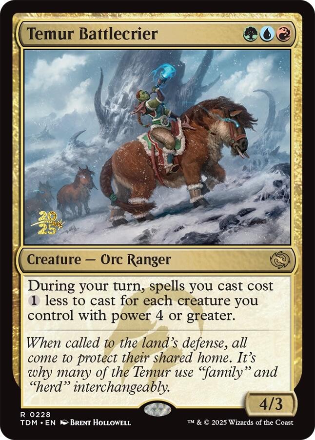Temur Battlecrier [Tarkir: Dragonstorm Prerelease Promos] | Shuffle n Cut Hobbies & Games