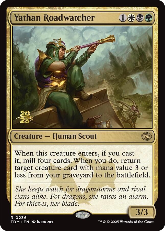 Yathan Roadwatcher [Tarkir: Dragonstorm Prerelease Promos] | Shuffle n Cut Hobbies & Games