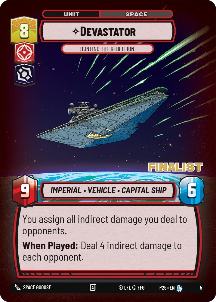 Devastator - Hunting the Rebellion (5) (Finalist) (5) [Store Showdown Promos] | Shuffle n Cut Hobbies & Games