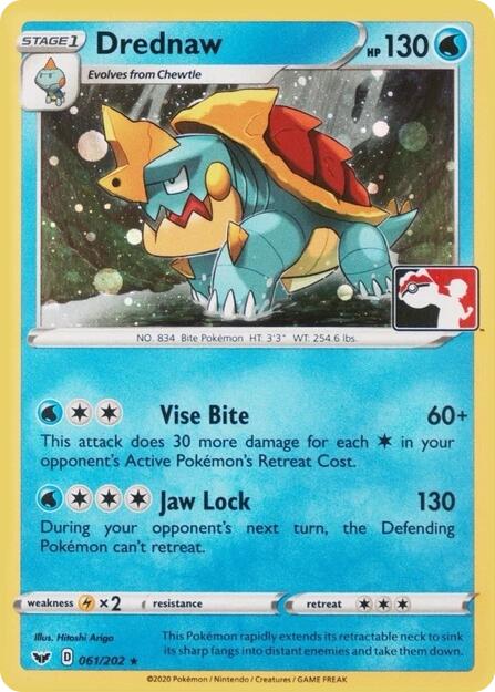 Drednaw (061/202) (Play Pokemon Promo) [League & Championship Cards] | Shuffle n Cut Hobbies & Games