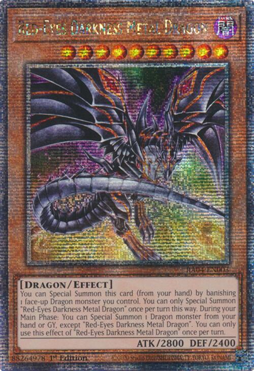 Red-Eyes Darkness Metal Dragon (Alternate Art) [RA04-EN003] Quarter Century Secret Rare | Shuffle n Cut Hobbies & Games