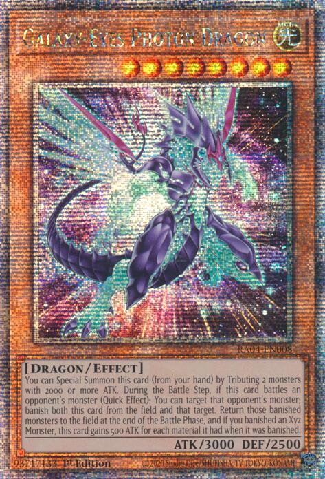 Galaxy-Eyes Photon Dragon (New Art) [RA04-EN008] Quarter Century Secret Rare | Shuffle n Cut Hobbies & Games