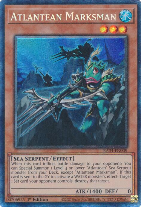 Atlantean Marksman [RA04-EN009] Prismatic Collector's Rare | Shuffle n Cut Hobbies & Games