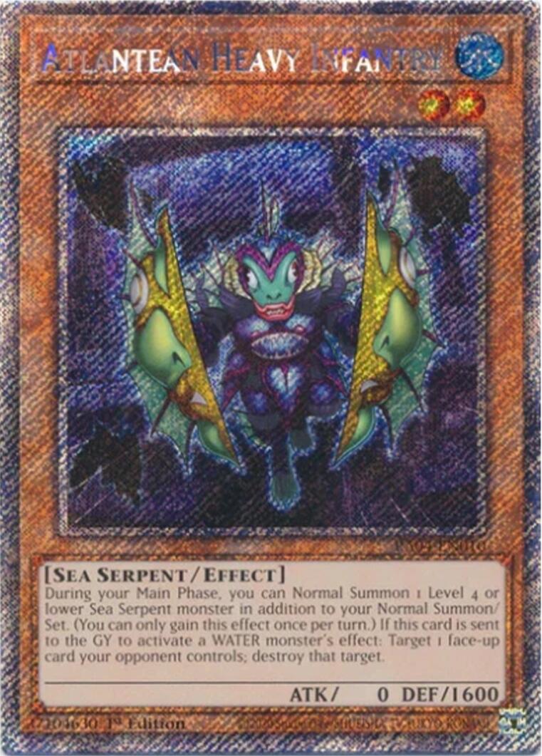 Atlantean Heavy Infantry [RA04-EN010] Platinum Secret Rare | Shuffle n Cut Hobbies & Games