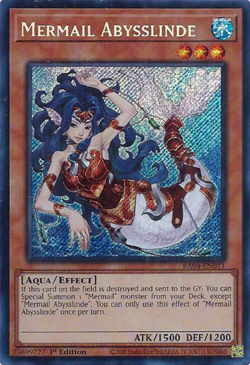 Mermail Abysslinde [RA04-EN011] Secret Rare | Shuffle n Cut Hobbies & Games