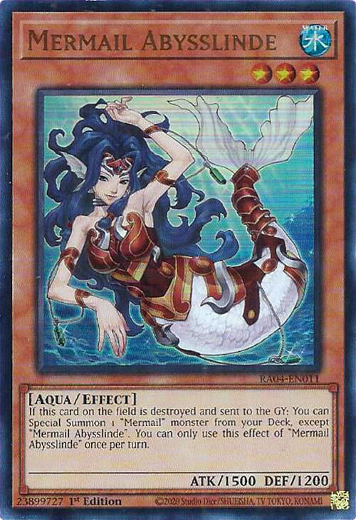 Mermail Abysslinde [RA04-EN011] Ultra Rare | Shuffle n Cut Hobbies & Games
