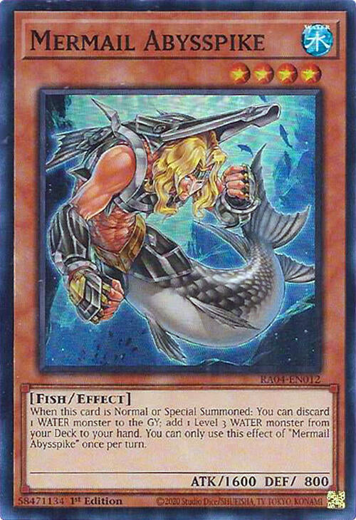 Mermail Abysspike [RA04-EN012] Super Rare | Shuffle n Cut Hobbies & Games