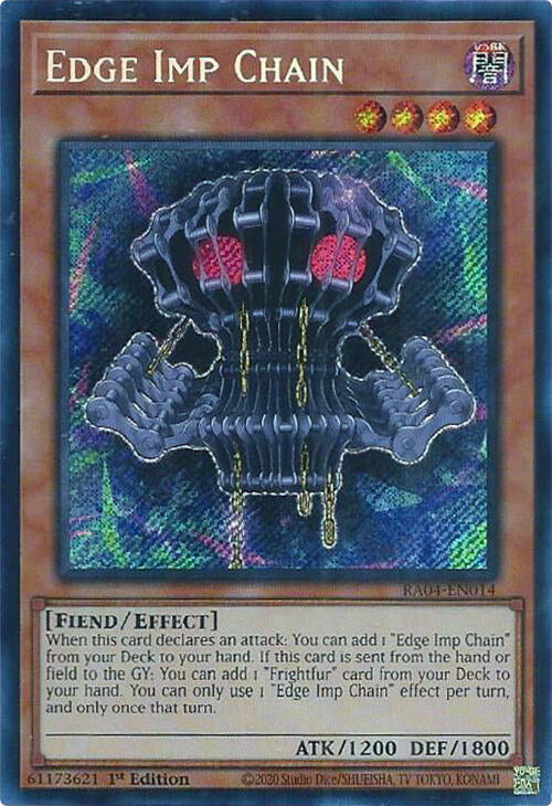 Edge Imp Chain [RA04-EN014] Secret Rare | Shuffle n Cut Hobbies & Games