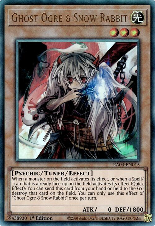 Ghost Ogre & Snow Rabbit [RA04-EN015] Prismatic Ultimate Rare | Shuffle n Cut Hobbies & Games