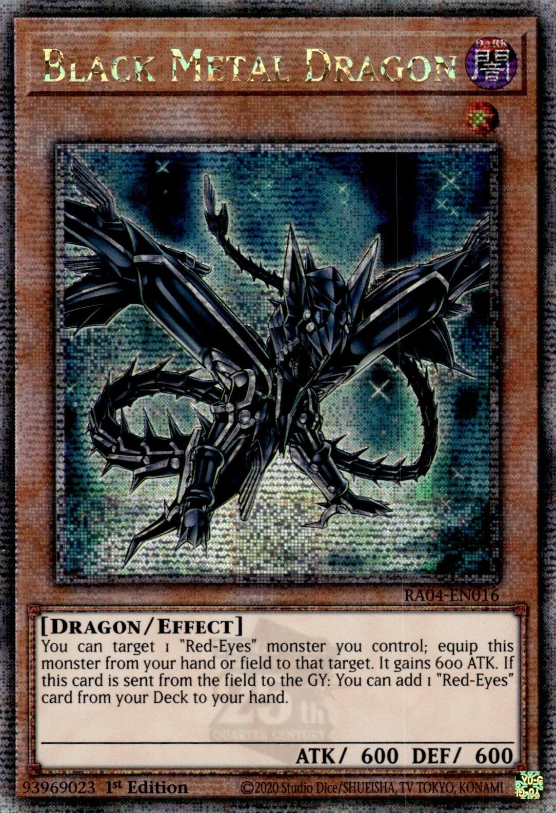Black Metal Dragon [RA04-EN016] Quarter Century Secret Rare | Shuffle n Cut Hobbies & Games