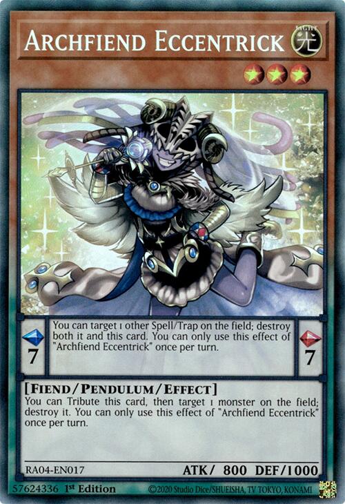 Archfiend Eccentrick [RA04-EN017] Prismatic Collector's Rare | Shuffle n Cut Hobbies & Games