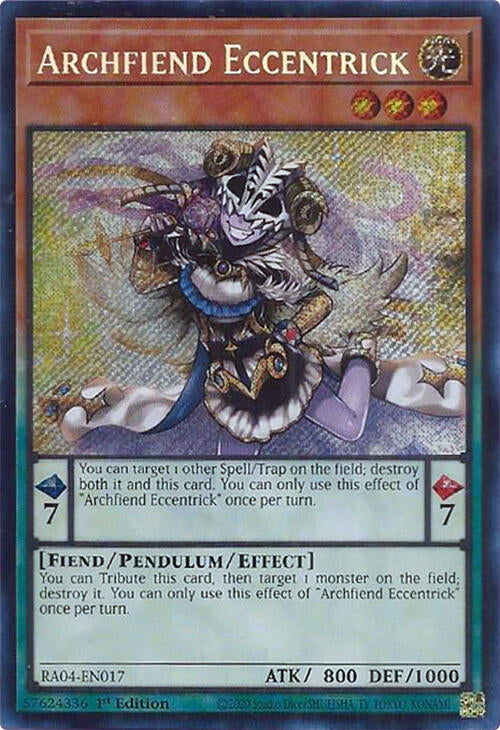Archfiend Eccentrick [RA04-EN017] Secret Rare | Shuffle n Cut Hobbies & Games