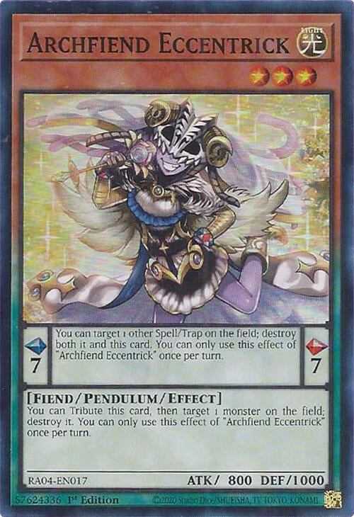 Archfiend Eccentrick [RA04-EN017] Super Rare | Shuffle n Cut Hobbies & Games