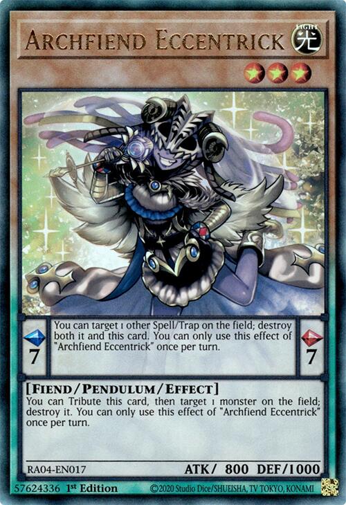 Archfiend Eccentrick [RA04-EN017] Prismatic Ultimate Rare | Shuffle n Cut Hobbies & Games